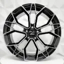 RIN 18X8 5-108 R1 SPORT VLF05 BLACK MACHINE FACE ET38 CB73.1