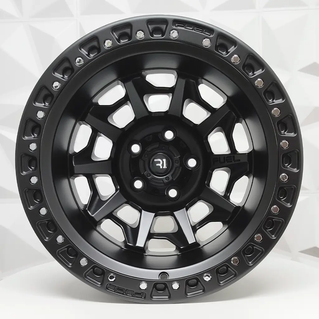 RIN 15X10 5-114.3 R1 SPORT QC1261 MATE BLACK ET-44 CB83.1