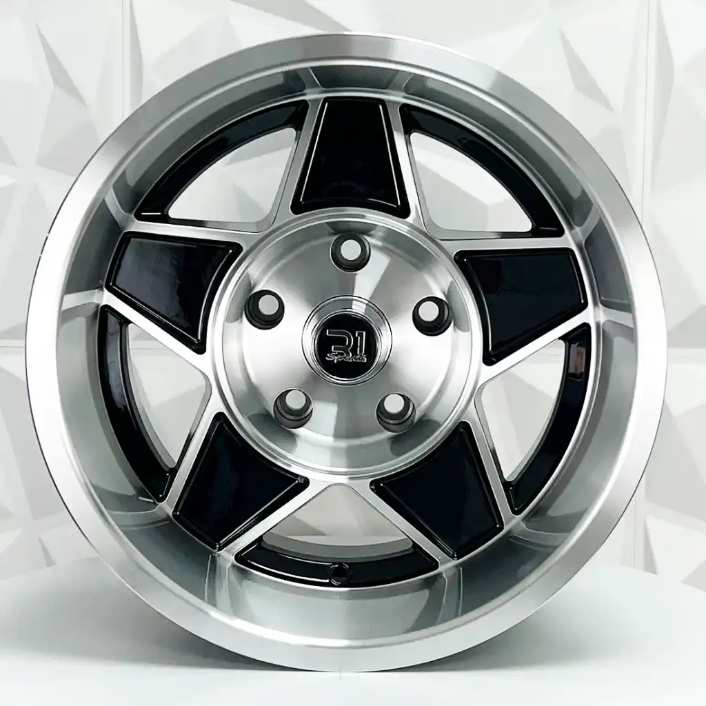 RIN 15X10 5-114.3 R1 SPORT L55542A BLACK MACHINE FACE MACHINE LIP ET-44 CB73.1