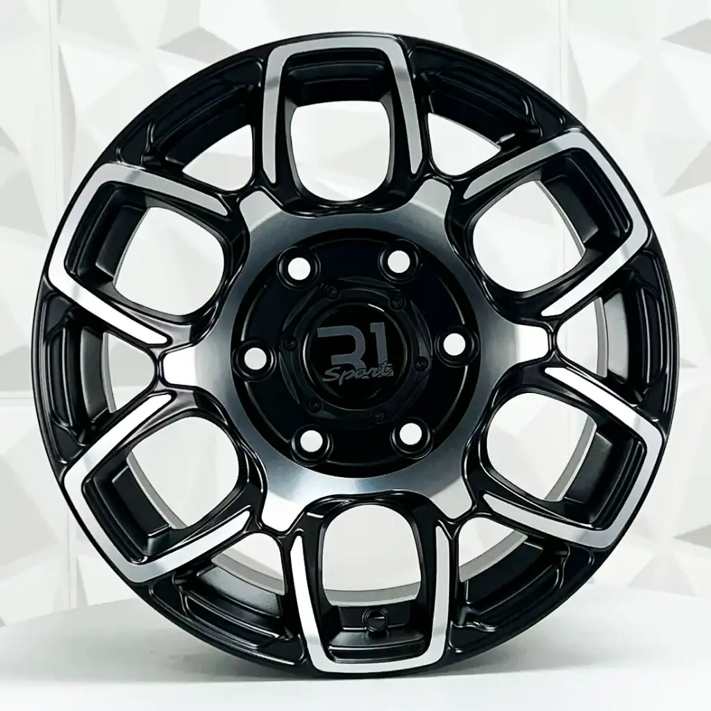 RIN 16X8 6-114.3 R1 SPORT ULF-S04 FLOW FORM MATTE BLACK MACHINE FACE ET0 CB66.1