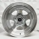 RIN 15X10 5-114.3 R1 SPORT HXX037A SILVER MACHINE FACE MACHINE LIP ET-44 CB71.6