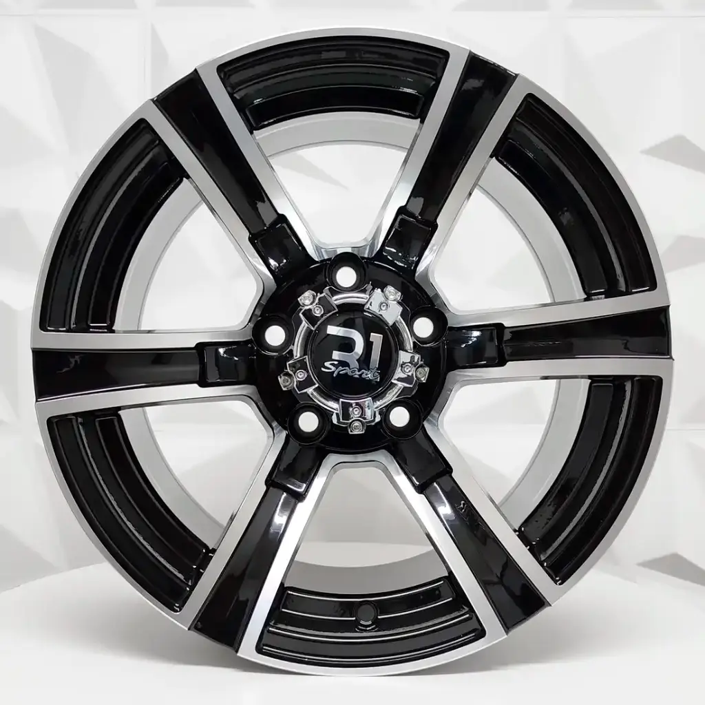 RIN 15X8 5-120 R1 SPORT 968 BLACK MACHINE FACE ET0 CB83