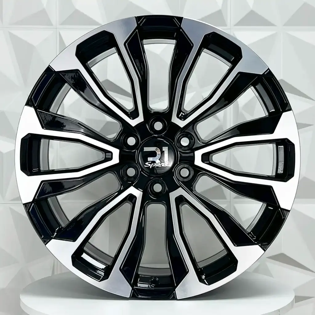 RIN 22X9 6-139.7 R1 SPORT TYH73 BLACK MACHINE FACE ET28 CB78.1