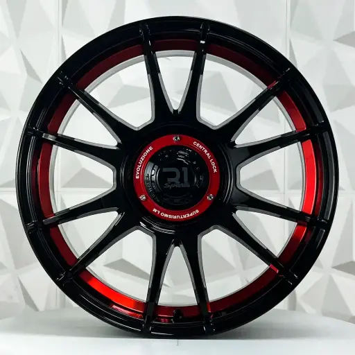 [157633] RIN 15X7 5-100 R1 SPORT JCW48 BLACK RED LINE ET35 CB73.1